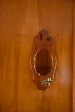 Load image into Gallery viewer, Vintage Wooden Wall Mirror &amp; Candlestick Holder
